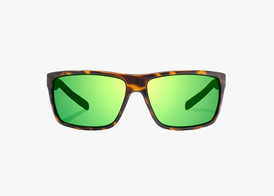 Bajio Sigs: Brown Tort Gloss Frame / Green Mirror Glass / Medium