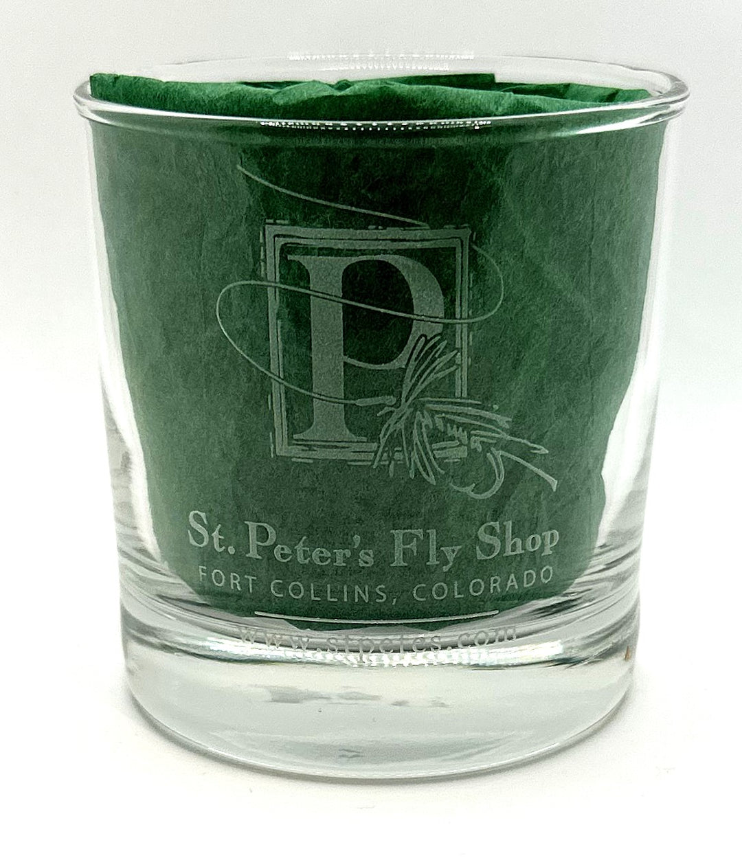 Bevvee Etched Classic P Old Fashion Glass