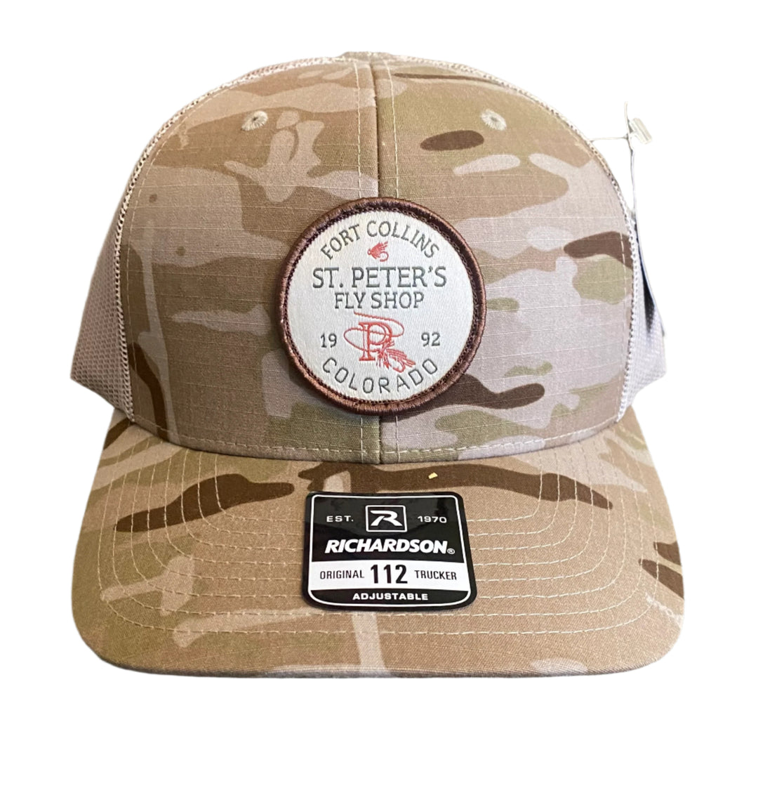 Richardson Sports St. Peter's Tan Round Patch Hat Tan Camo