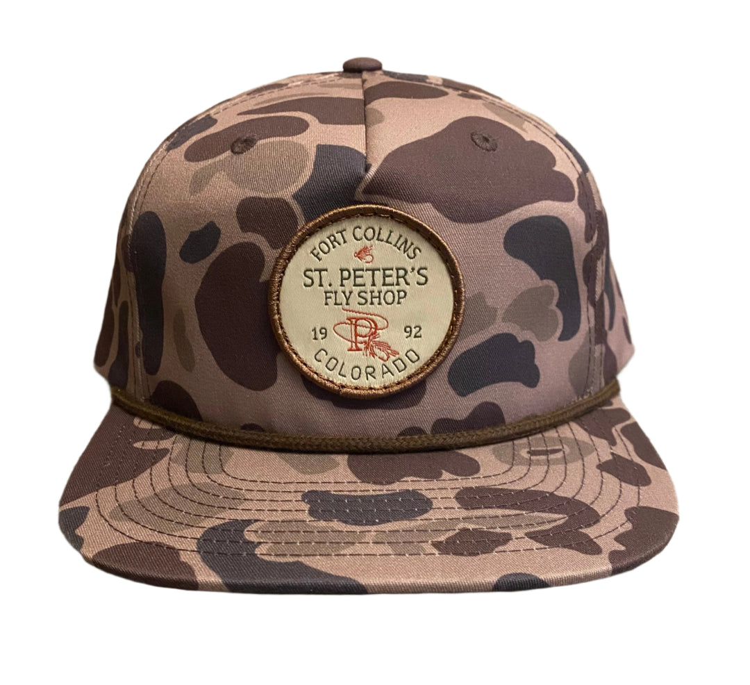 Richardson Sports St. Peter's Classic Logo Round Patch Umpqua Hat Brown Camo w/ Brown Rope One Size