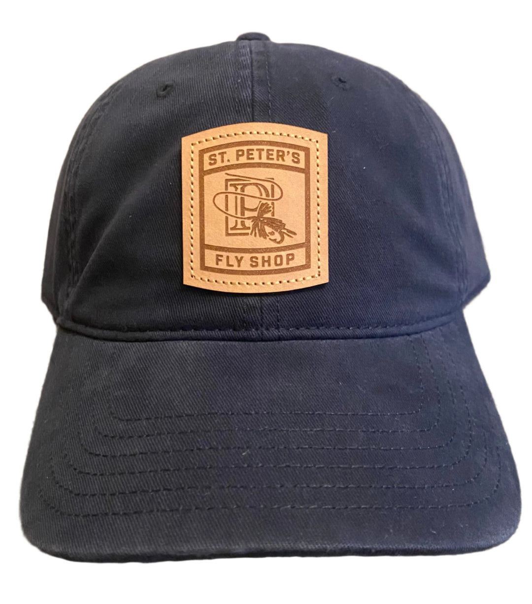 Richardson Sports St. Peter's Classic Logo Leather Patch Navy Blue Cotton Hat One Size