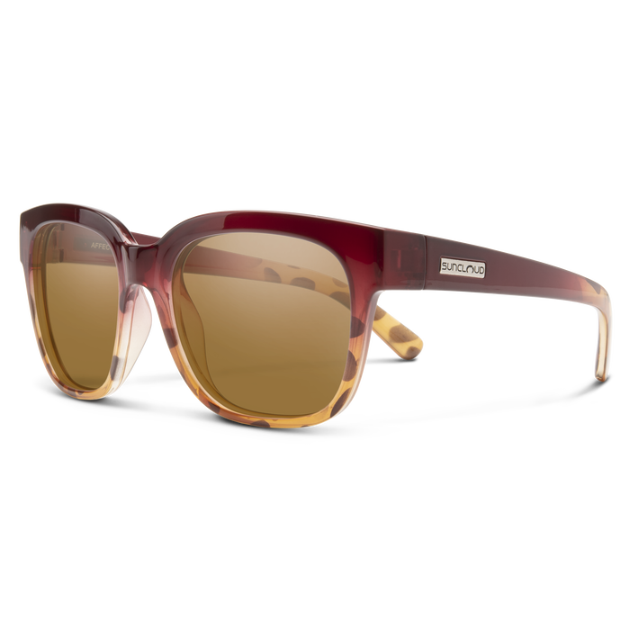 Suncloud Affect: Raspberry Tortoise Frame / Polarized Brown
