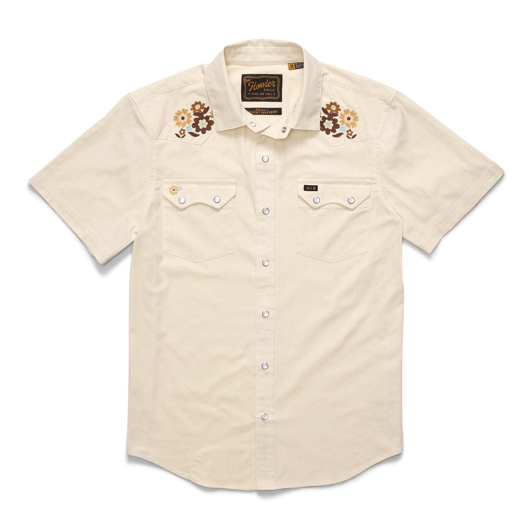 Howler Brothers Crosscut Deluxe Snapshirt SS - Flower Power : Off