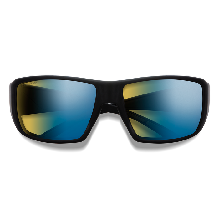 Smith Optics Guide's Choice: Matte Black Frame / ChromaPop Polarchromic Yellow Blue Mirror Glass / Medium to Large