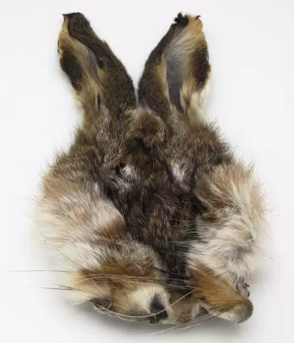 Hares Mask w/ Ears Natural Brown