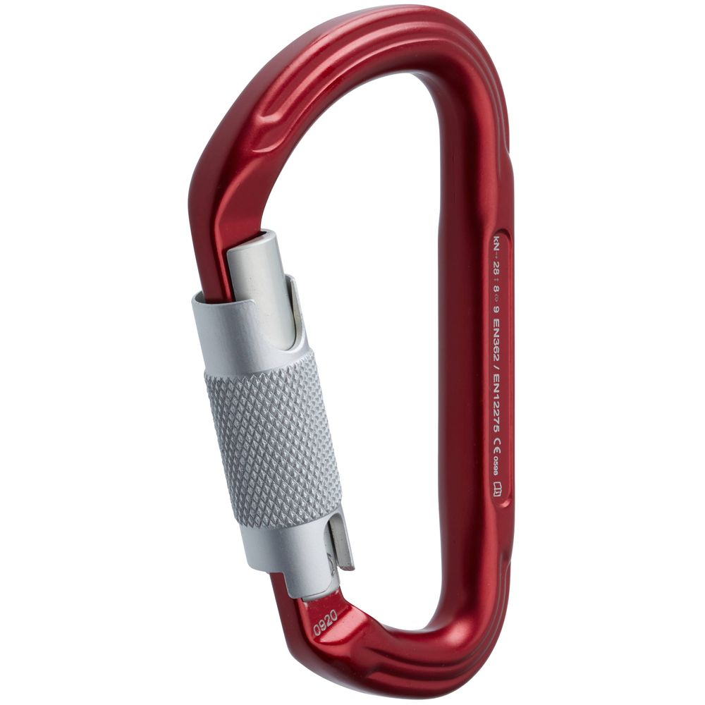 NRS Nuq Twist Lock Carabiner Red/Silver