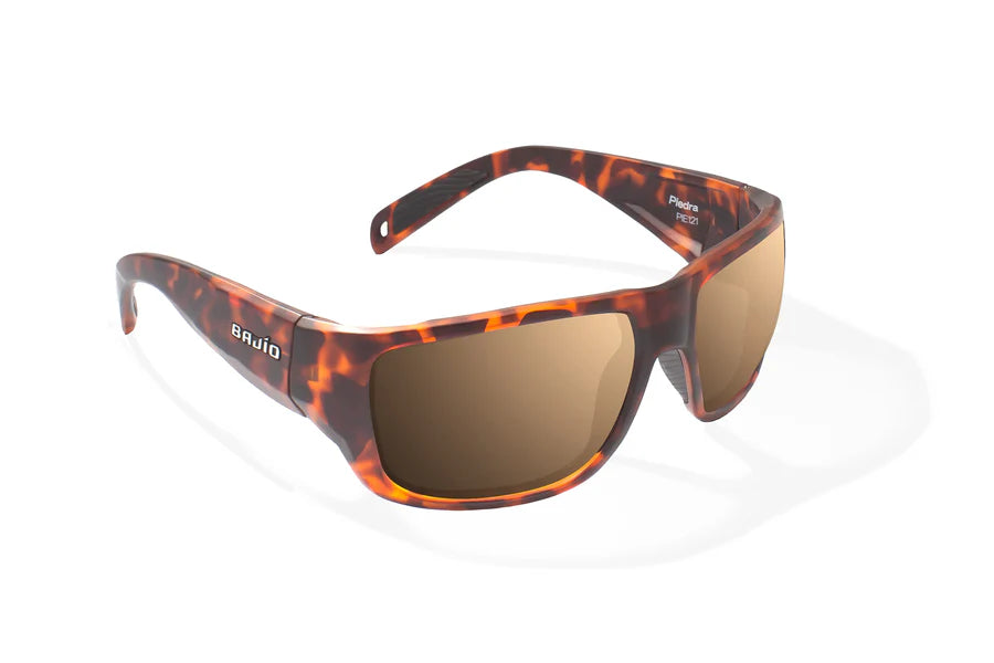 Bajio Piedra: Brown Tortoise Matte Frame / Copper Mirror Poly / Medium