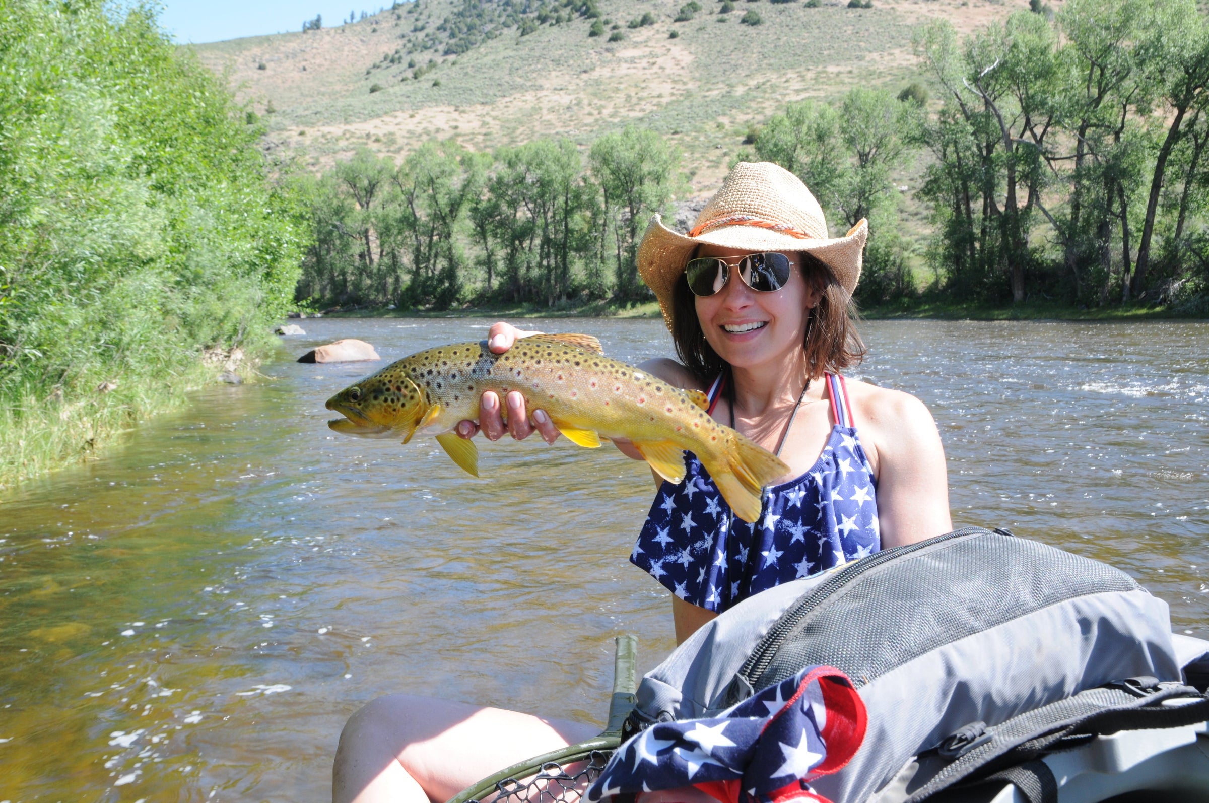 lady holding fish