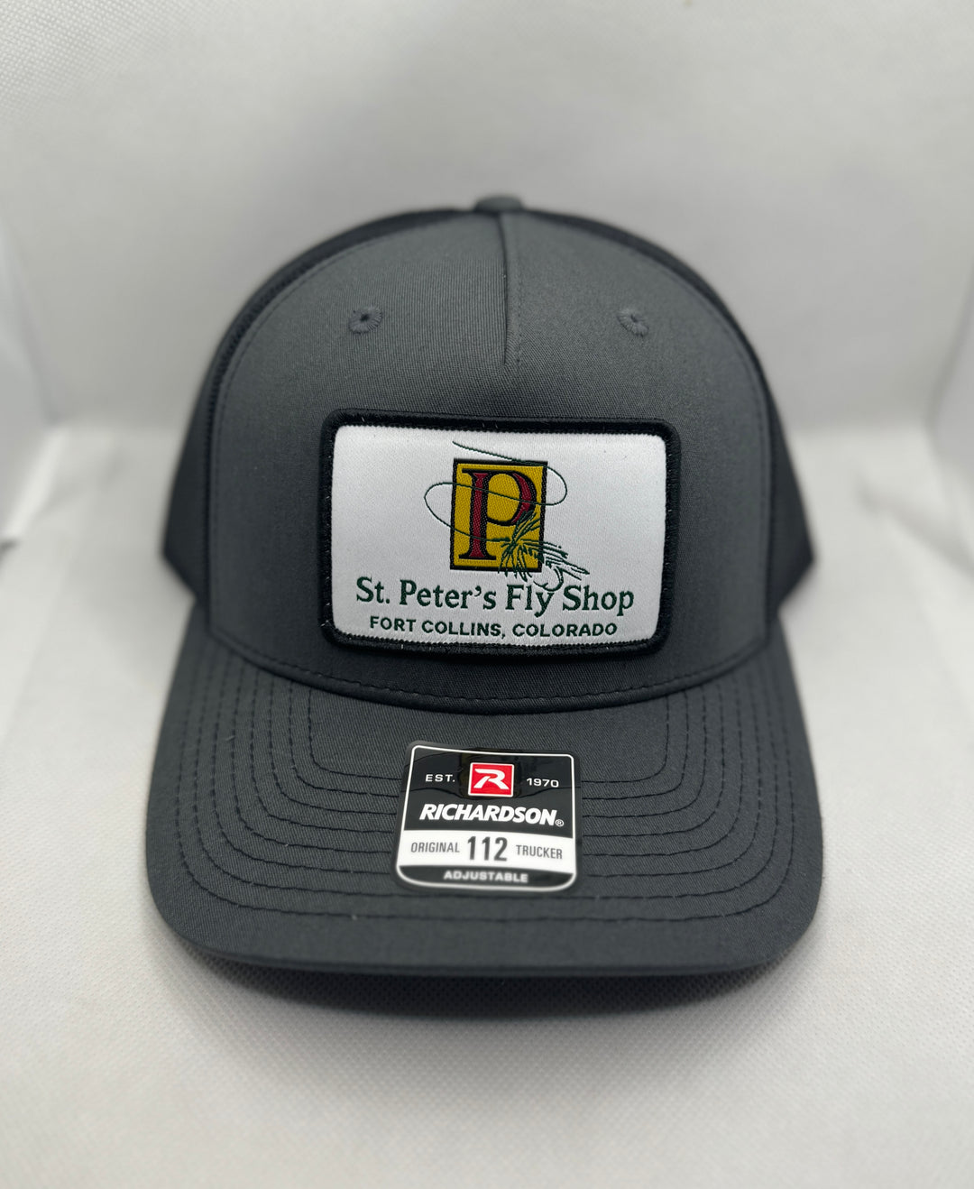 Richardson Sports St. Peter's Classic Logo Patch Trucker Hat Charcoal / Black One Size