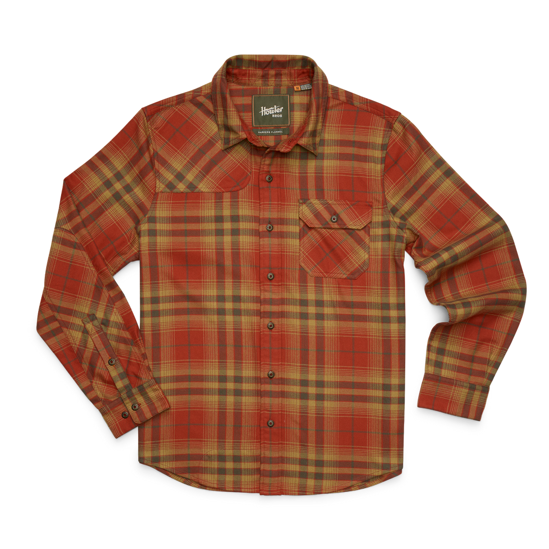 Howler Brothers Harker's Flannel - Kempton Plaid : Brick