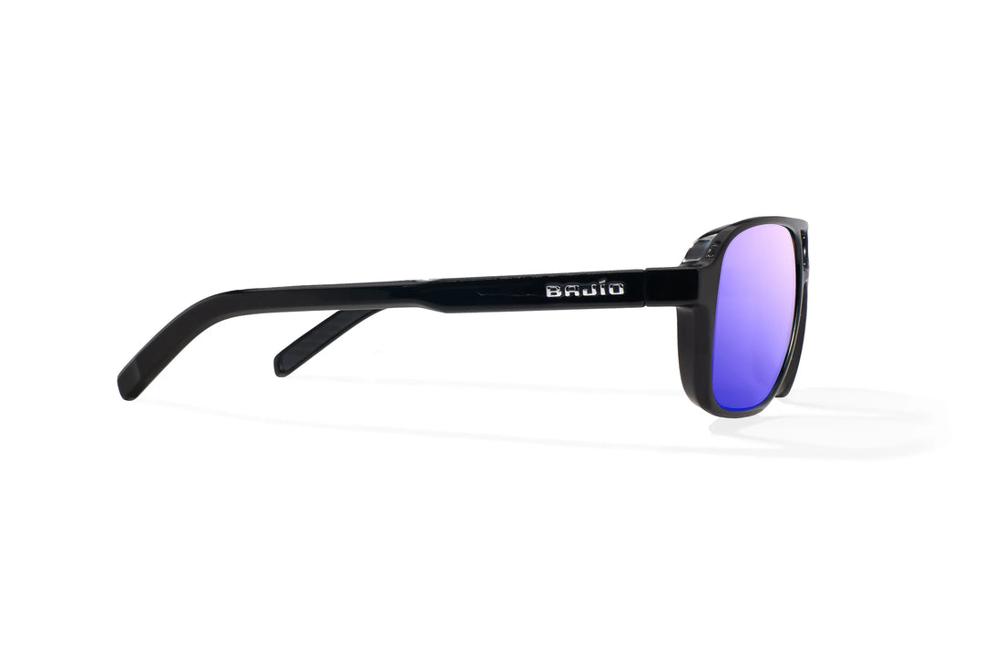 Bajio 12 South: Black Gloss Frame / Violet Mirror Glass / Large