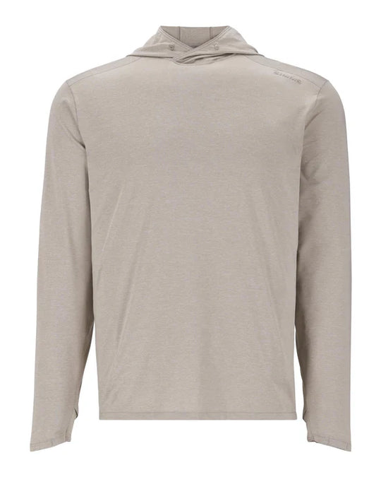 Simms M's Solarflex Hoody Back Manifesto Logo - Dolomite Heather