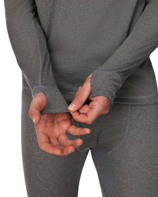 Simms Strata 160 LS Crew - Dark Grey Heather