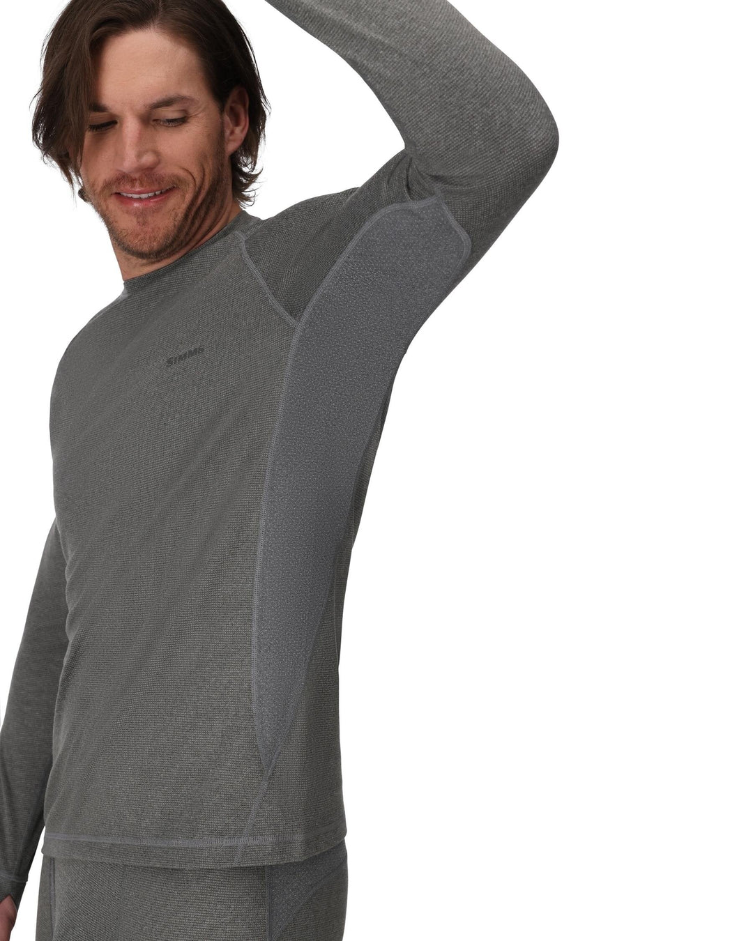 Simms Strata 160 LS Crew - Dark Grey Heather