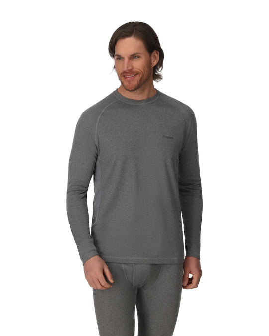 Simms Strata 160 LS Crew - Dark Grey Heather