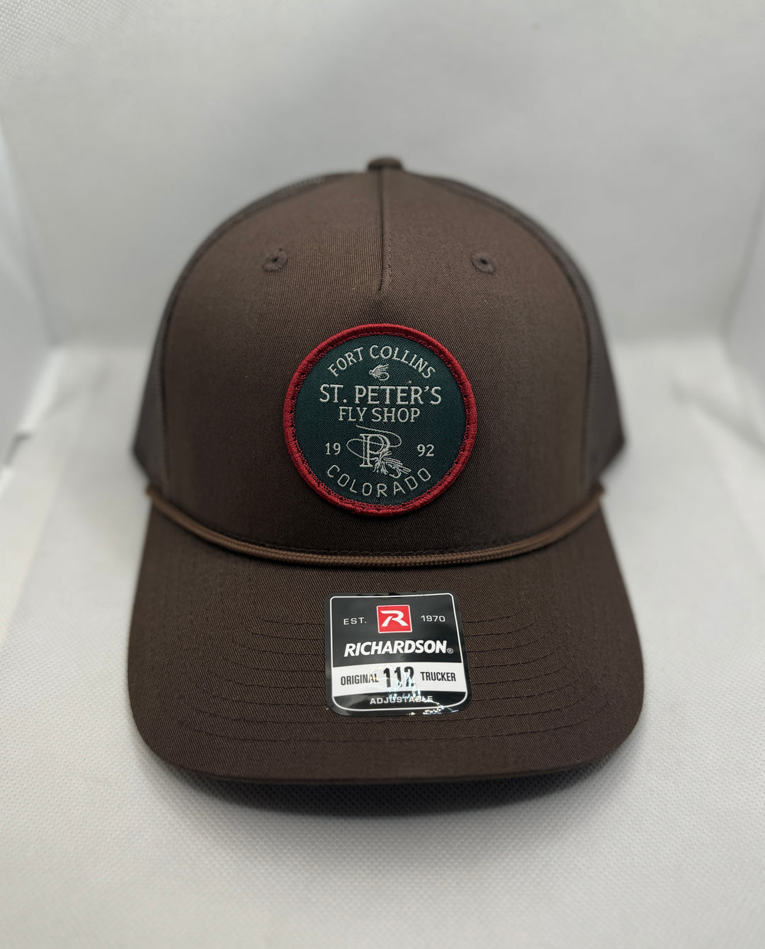 Richardson Sports St. Peter's Round Patch Trucker Hat Brown / Brown Rope One Size