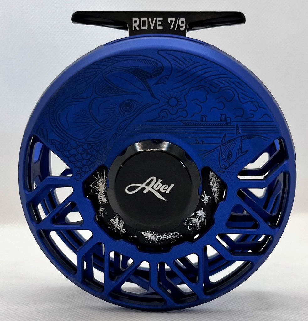 abel spey fly reel Abel Rove 7/9: Satin Blue III-Basic Black- Larko-Ebony – St. Peter's Fly Shop