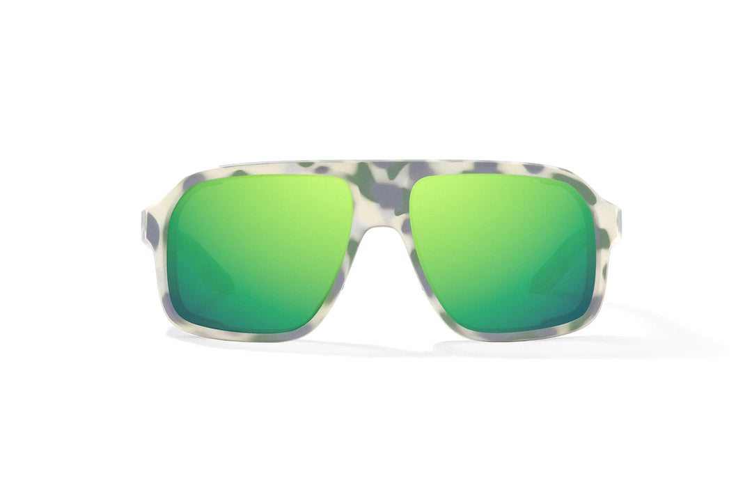 Bajio Cocho: Marsh Camo Matte Frame / Green Mirror Poly / XLarge
