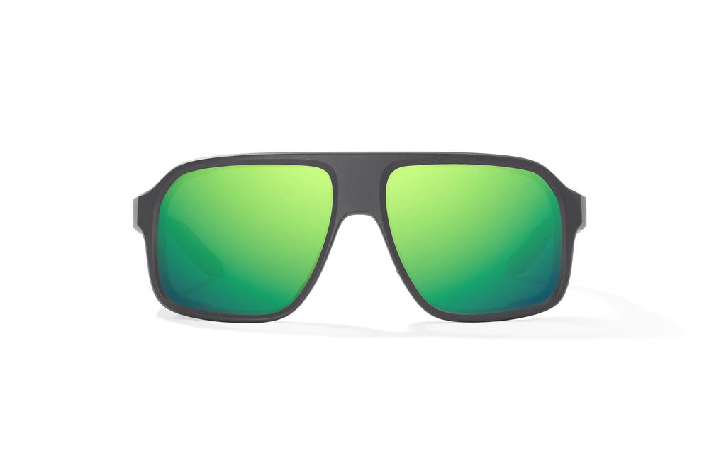 Bajio Cocho: Graphite Black Matte Frame / Green Mirror Poly / XLarge