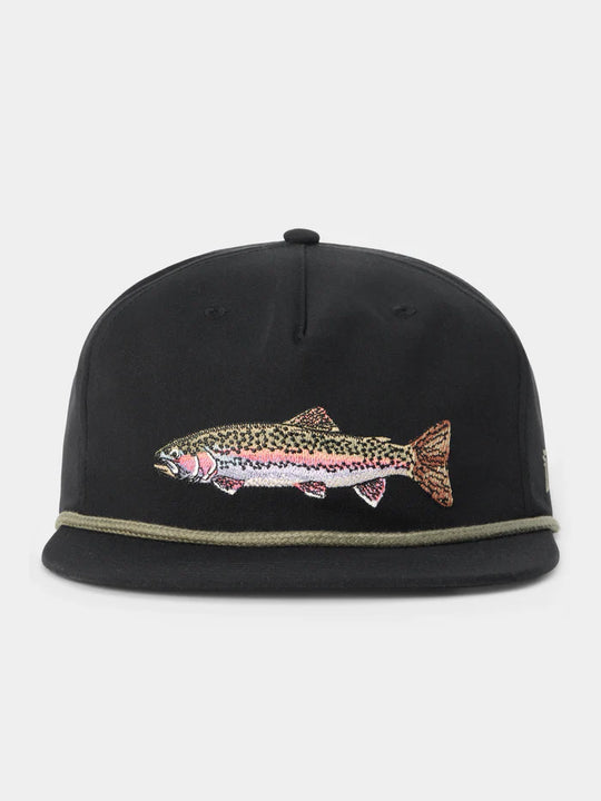 Duck Camp Grandpa Hat Rainbow Trout - Black