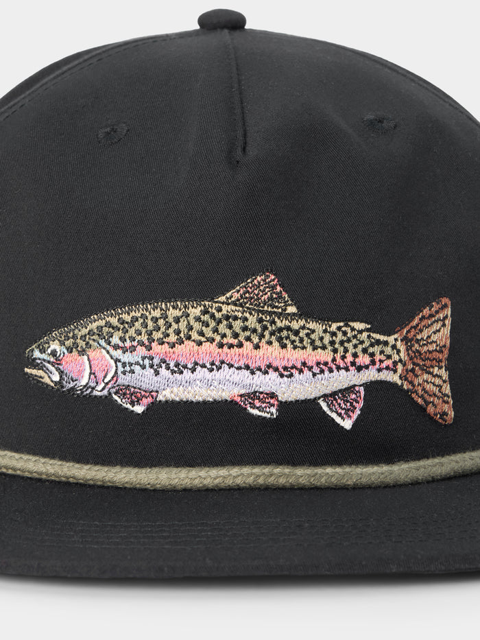 Duck Camp Grandpa Hat Rainbow Trout - Black