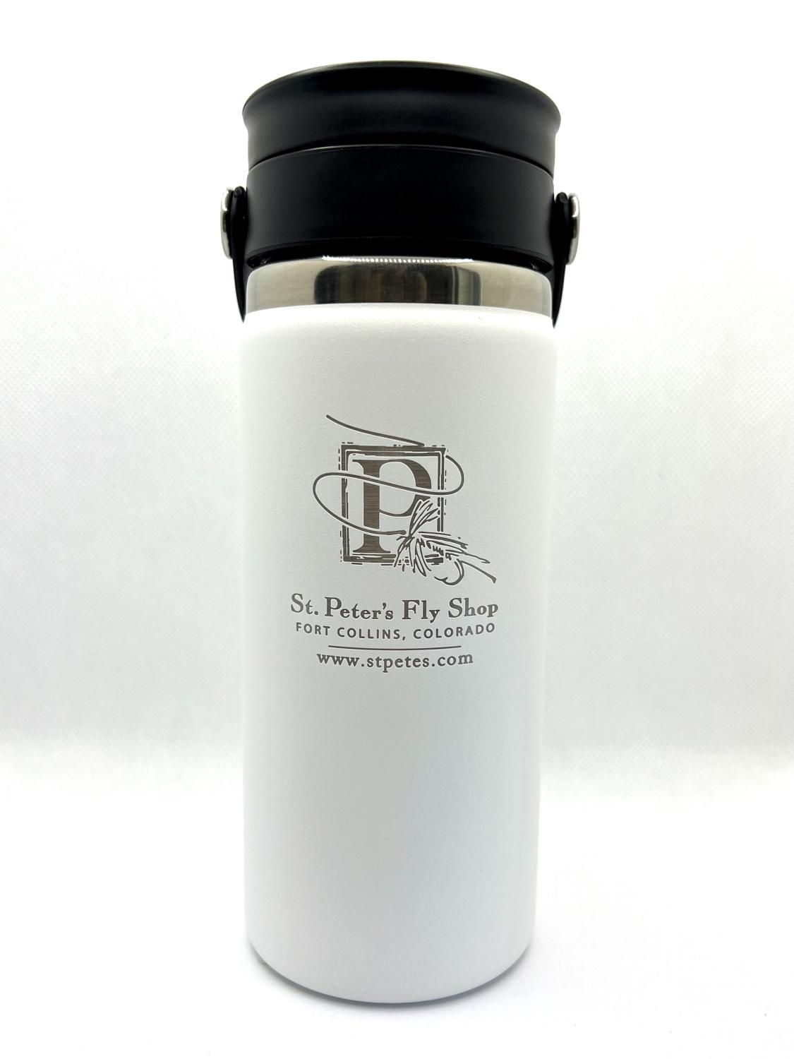 Hydroflask 16oz w Flex Sip Lid White SPFS Classic P Logo