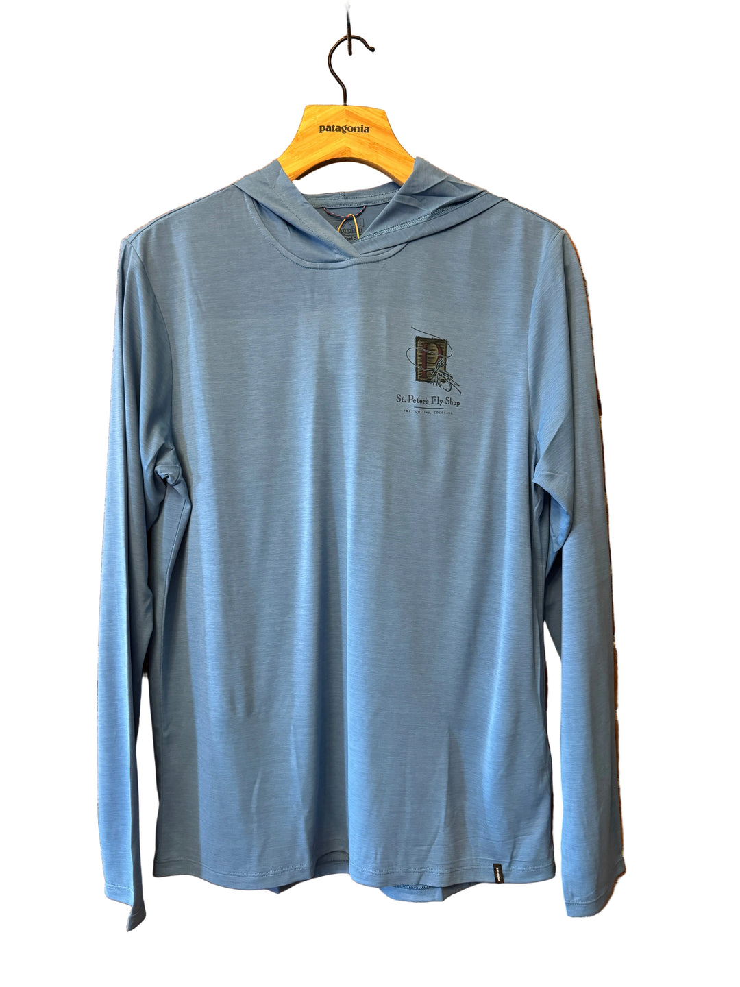 Patagonia Cap Cool Daily Hoody SPFS Classic P Chest Logo - Shore Blue - Light Shore Blue X-Dye