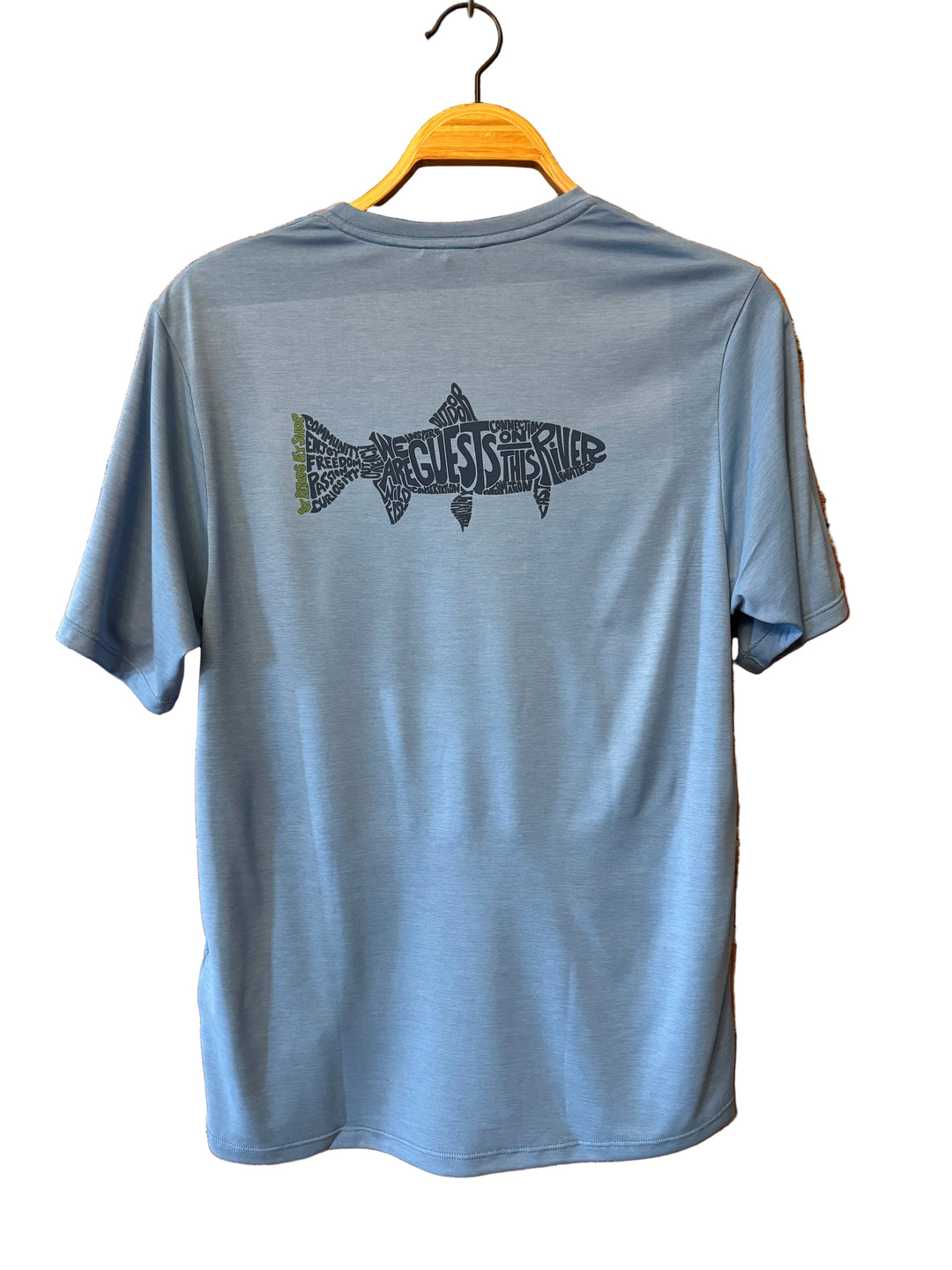 Patagonia Cap Cool Daily Shirt SPFS Manifesto Blue Logo - Shore Blue - Light Shore Blue X-Dye