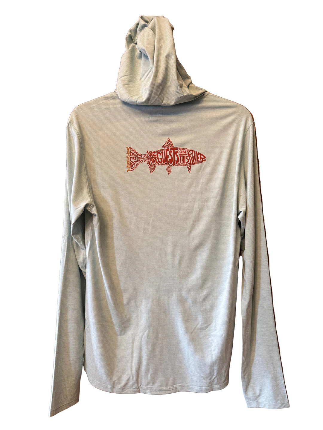 Patagonia Cap Cool Sun Hoody SPFS Manifesto Red Logo - Thermal Blue - Thin Ice X-Dye