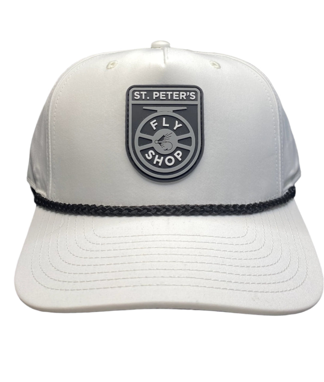 Richardson Sports St. Pete's Rubber Reel Patch Solid White/Black Rope