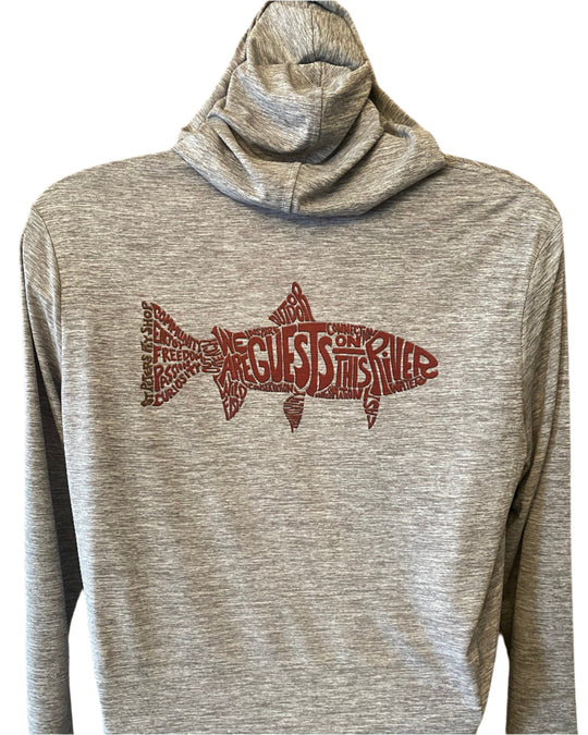 M's Cap Cool Daily Hoody: Feather Grey SPFS Red Manifesto Logo
