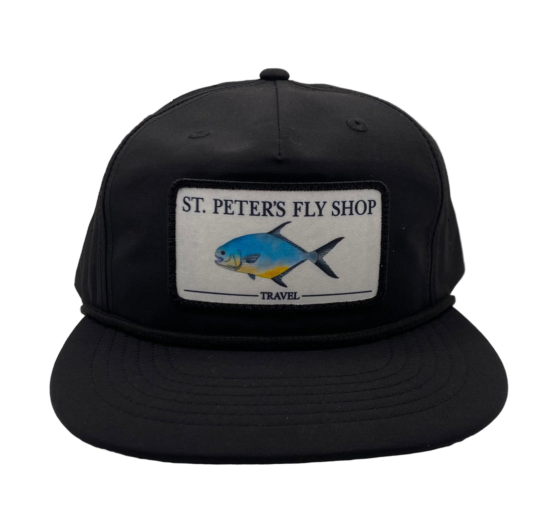 Captuer Headwear St. Peter's Permit Travel Patch Hat Black/Black Rope