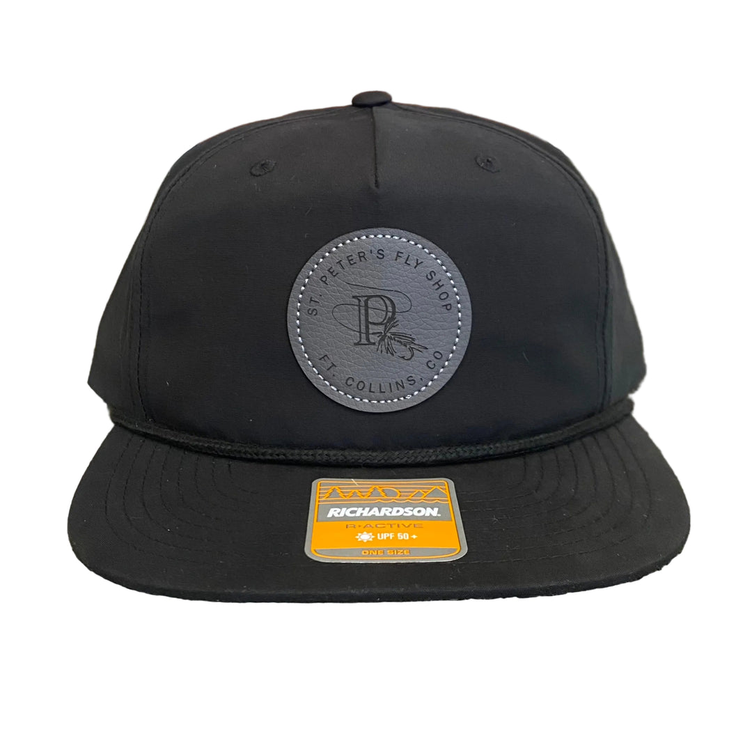 Richardson Sports St. Peter's "Classic P" Round Leather Patch Umpqua Hat Black w/ Black Rope