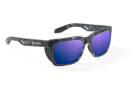 Bajio Palehorse: Black Tortoise Matte Frame / Violet Mirror Glass / Large