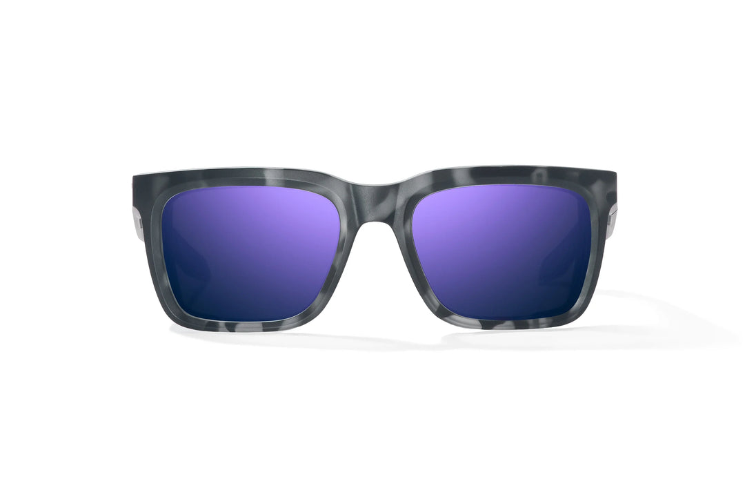 Bajio Palehorse: Black Tortoise Matte Frame / Violet Mirror Glass / Large