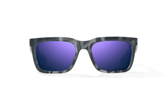 Bajio Palehorse: Black Tortoise Matte Frame / Violet Mirror Glass / Large