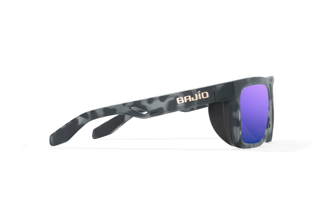 Bajio Palehorse: Black Tortoise Matte Frame / Violet Mirror Glass / Large