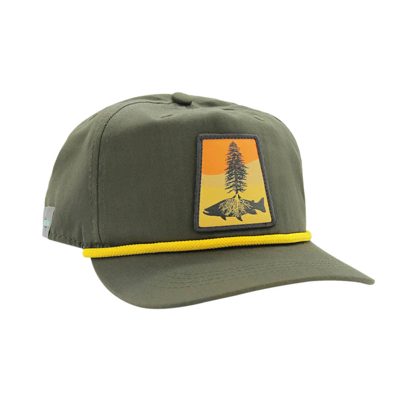 RYW Unstructured 5 Panel Hat Fly Fishing Roots