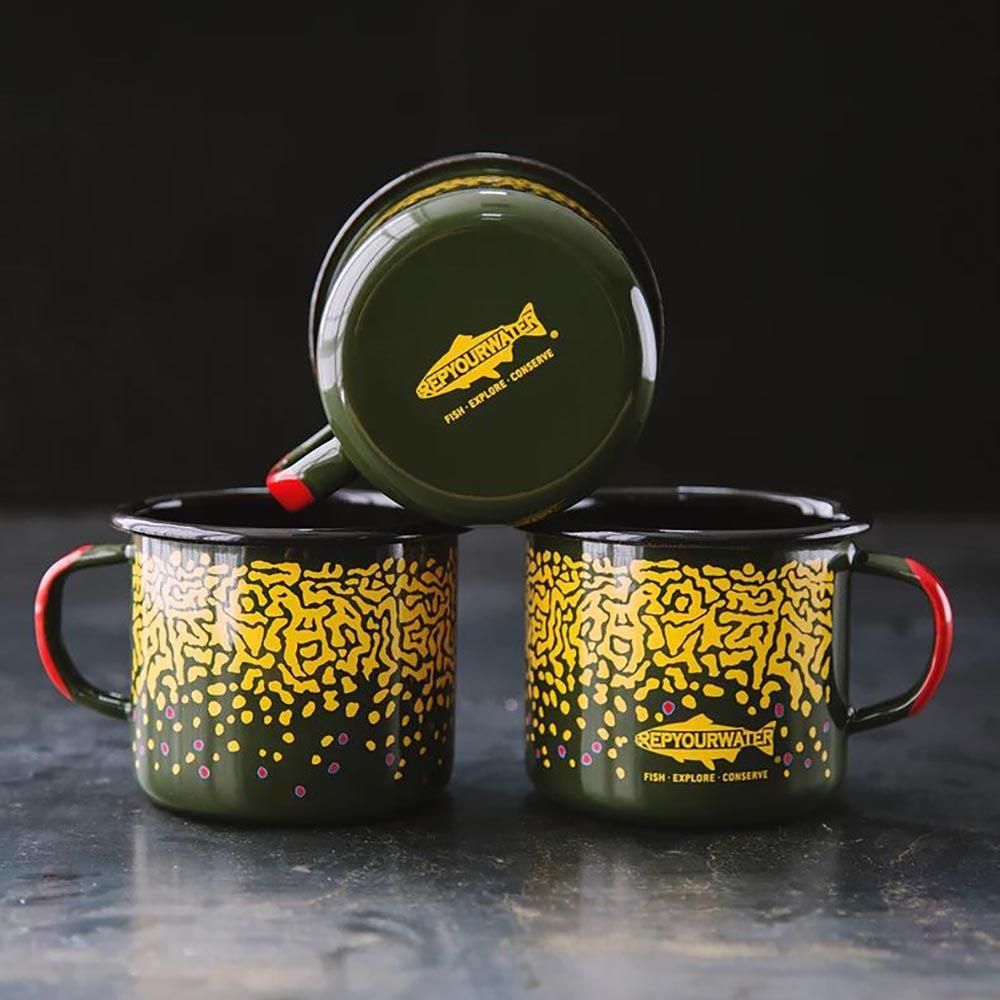 RYW Enamel Camp Mug Brook Trout Skin