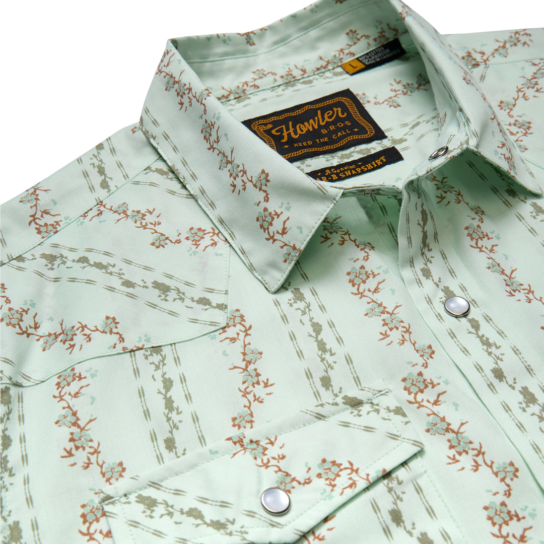 Howler Brothers H Bar B Snapshirt - Hibiscus Ribbons : Mint