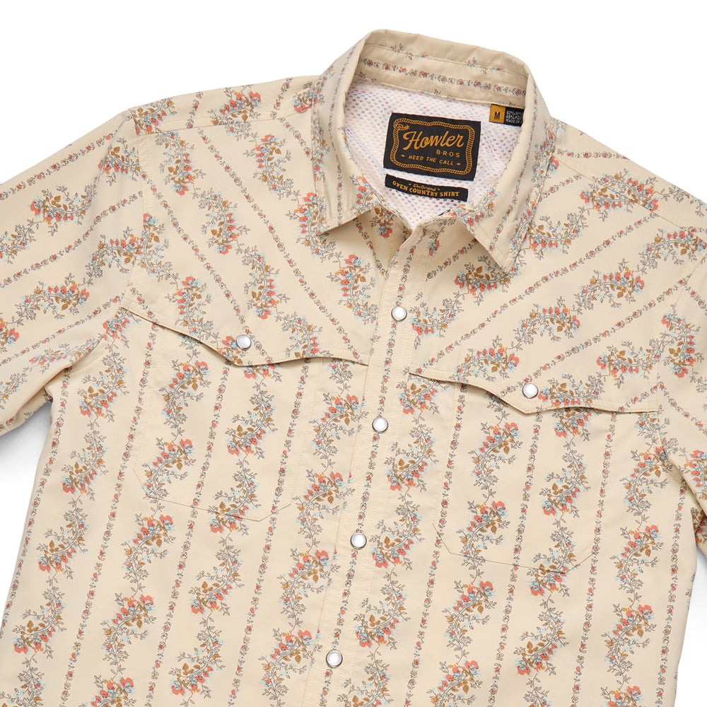Howler Brothers Open Country Tech Shirt - Grampa's Curtains : Natural