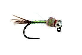 Tungsten Jig Rainbow Warrior Nymph 16