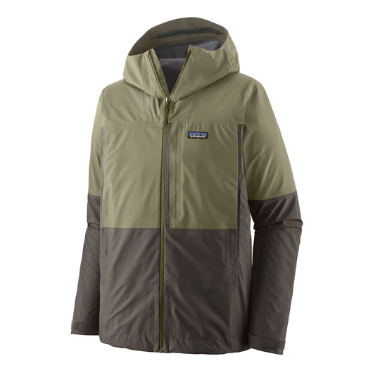 Patagonia Boulder Fork Rain Jacket - Forge Grey w/ River Rock Green