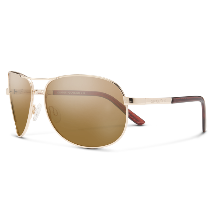 Suncloud Aviator: Gold Frame / Polarized Brown