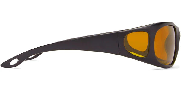 Fisherman Eyewear Grander - Matte Black Frame / Amber Lens - Med / Large