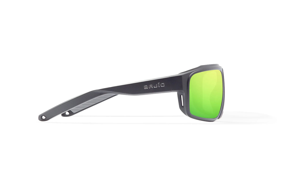 Bajio Greenland: Black Matte Frame / Green Mirror Poly Lens / Large