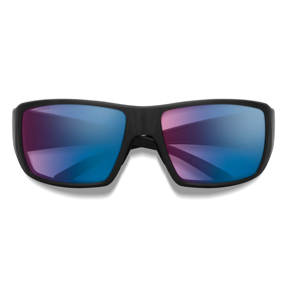 Smith Optics Guide's Choice: Matte Black Frame / ChromaPop Polarchromic Rose Blue Mirror Glass / Medium to Large