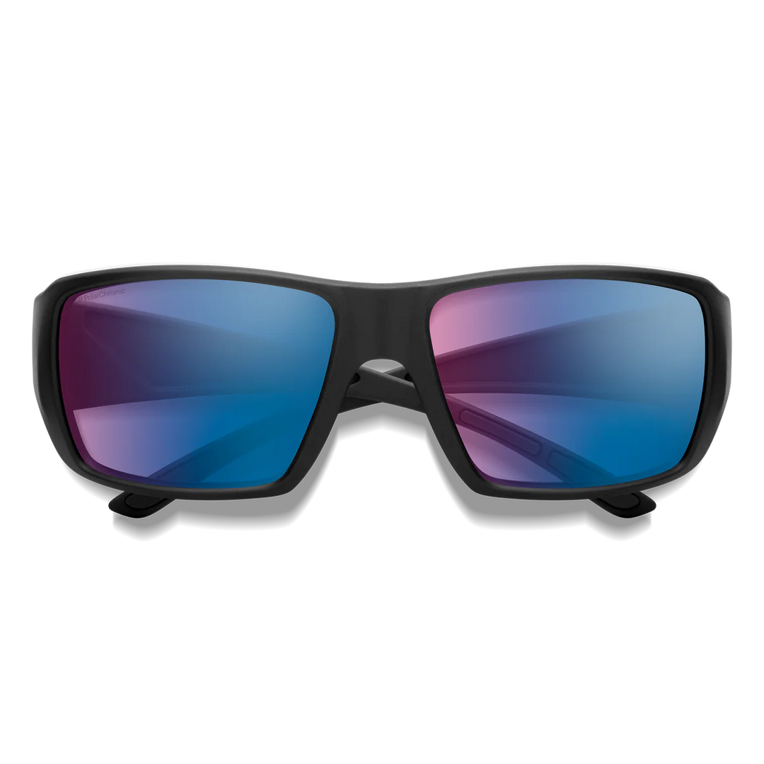 Smith Optics Guide's Choice XL: Matte Black Frame / ChromaPop Polarchromic Rose Blue Mirror Glass / Xlarge
