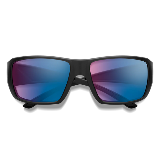 Smith Optics Guide's Choice XL: Matte Black Frame / ChromaPop Polarchromic Rose Blue Mirror Glass / Xlarge