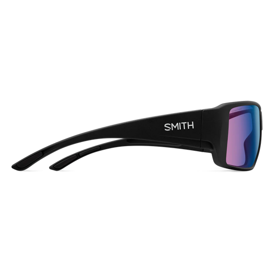 Smith Optics Guide's Choice XL: Matte Black Frame / ChromaPop Polarchromic Rose Blue Mirror Glass / Xlarge